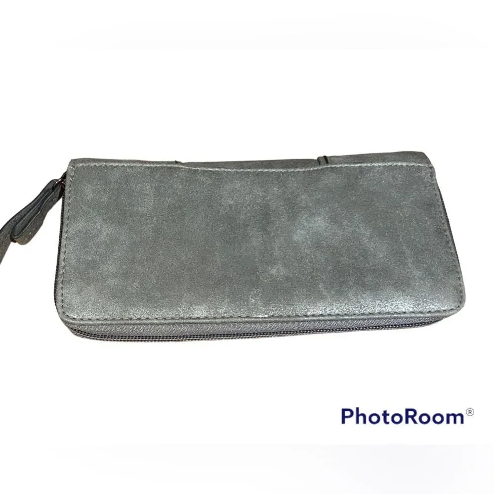 Nicole Miller Zip Around Wallet Grey